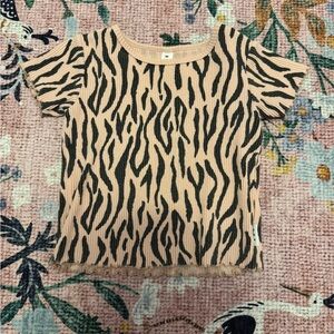 Kids Zebra Pattern Short Sleeve Tee
